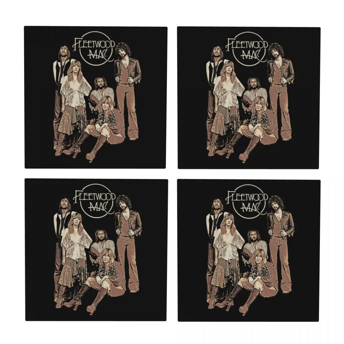 

Винтажная подставка Fleetwood Mac, керамический коврик для выпечки, украшение и аксессуары для стола, коврик для кухонного стола, коврик для кофе