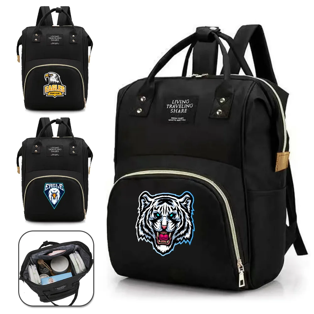 

Mummy Bag Waterproof Lightweight Infant Nursing Organizer Teamlogo Printing Series Multi-Function Diapers Bags Backpack