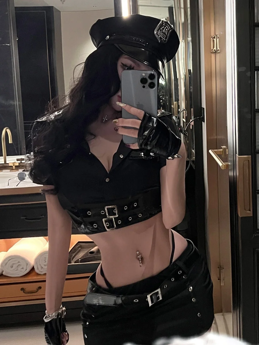 

Sexy Uniform Set Cosplay Uniform 2026 New Style Girl Dictator Air Stewardess Pure Desire Forbidden System Short Sleeve N...