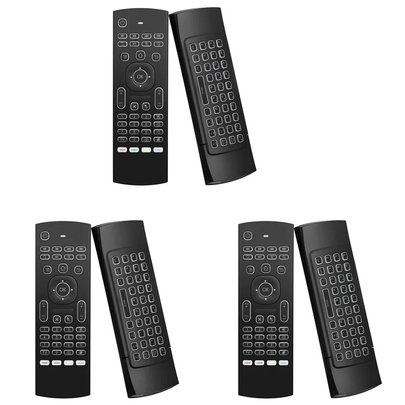 FEDI-3X MX3 ماوس هوائي لوحة مفاتيح لاسلكية بإضاءة خلفية ذكية للتحكم عن بعد 2.4G RF لـ X96 Tx3 H96 Android TV Box #3