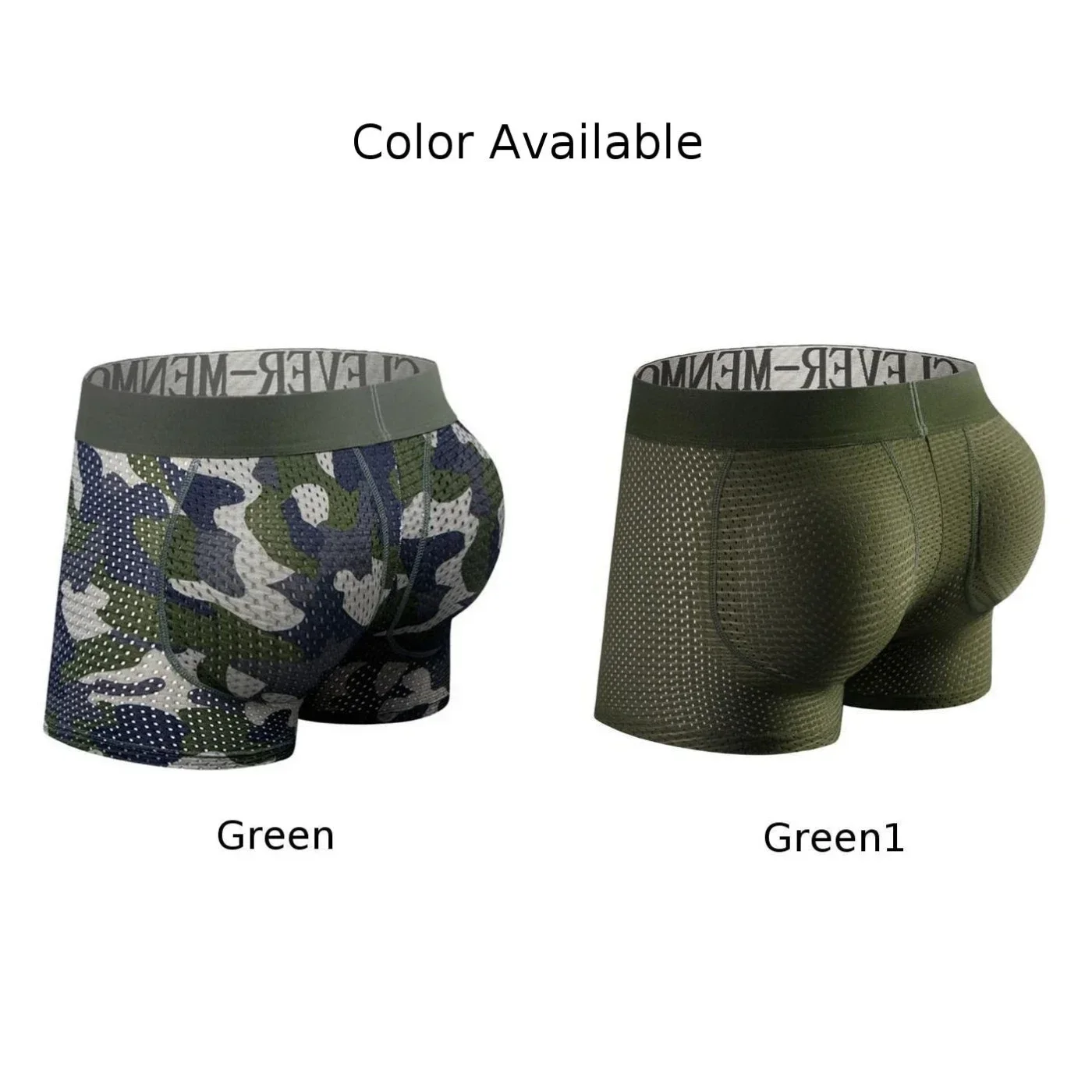 Sexy Man Padded Panties Mesh Camouflage Underwears Buttocks Lifter Butt Push Up Shorts And Underpants For Men