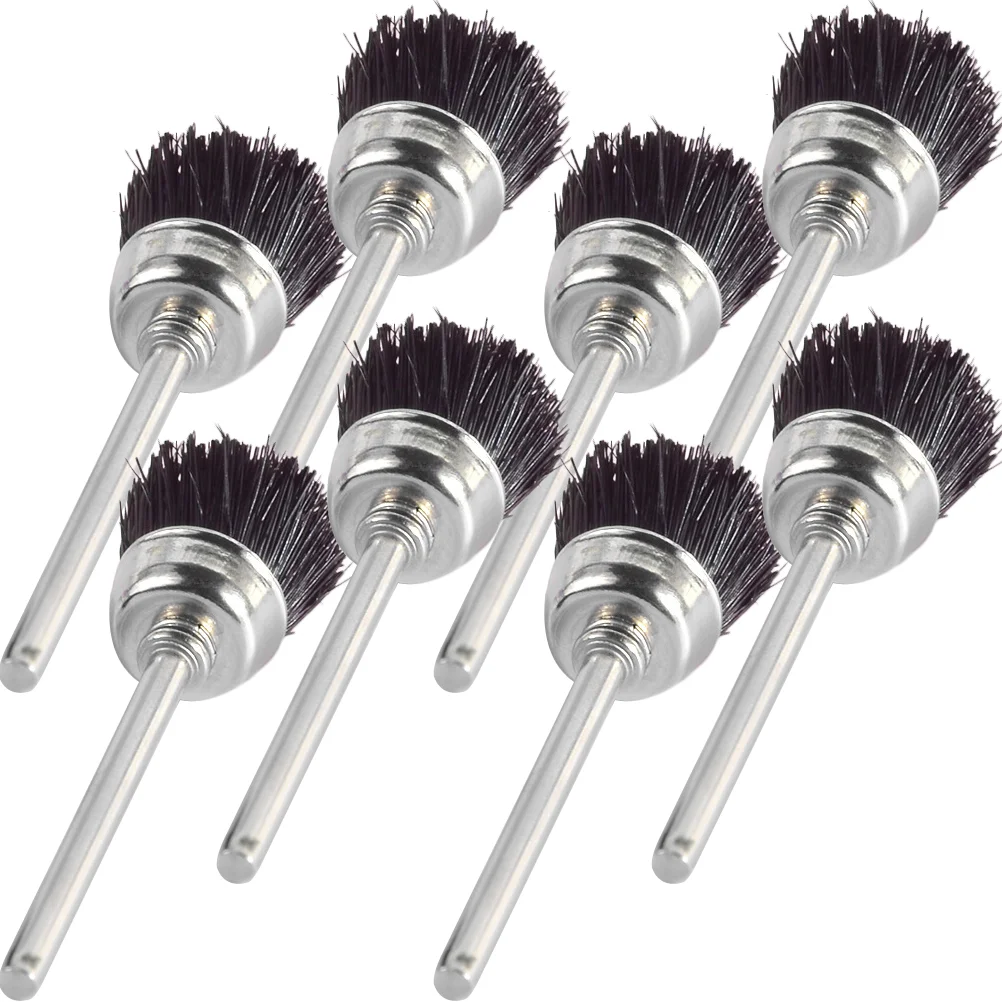 8 Pcs Cleaning Brush Grinding Head Manicure Accessories Nail Drill Bits for Black Tool Accessory