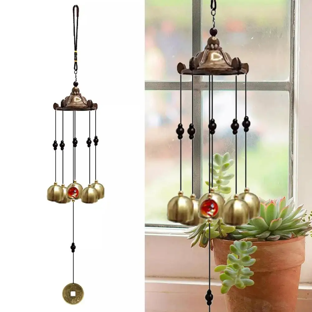 Retro Wind Chimes Retro Wind Bell Hanging Pendent Window Lucky Door Ornaments Bell Decorative Bell Pendants Y1W1