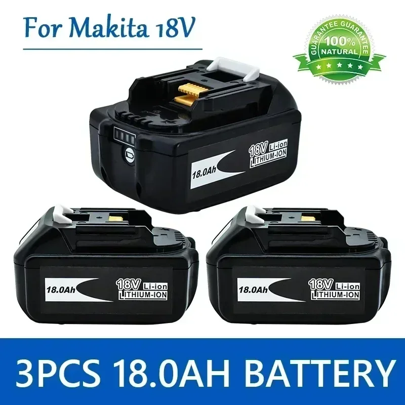 

2024 For Makita 18V 18000mAh 18.0Ah Rechargeable Power Tools Battery with LED Li-ion Replacement LXT BL1860B BL1860 BL1850