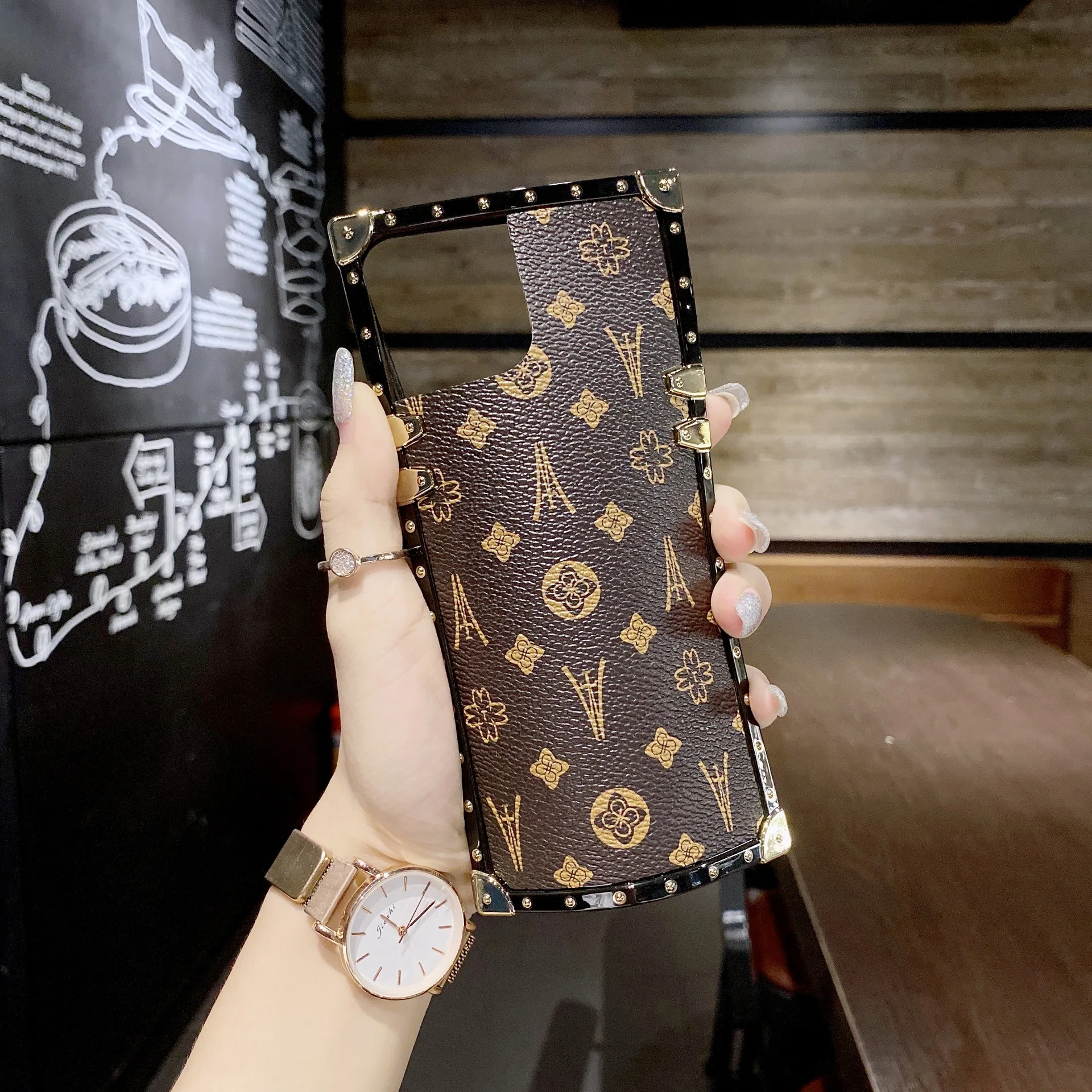 New Luxury Fashion Flower Leather Phone Case For Samsung Galaxy S24 S23 S22 S21 S20 S10 Ultra Plus Ring Holder Shockproof Cover