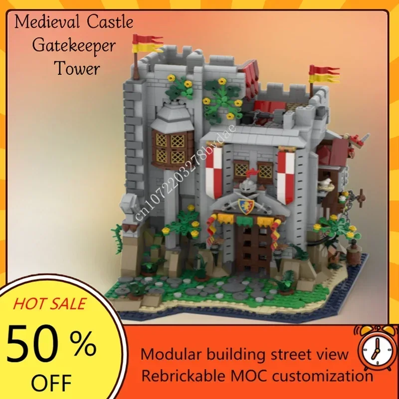 

2347PCS Lion's Castle Gatekeeper Tower Modular MOC Custom Model Creative Street View Educational Assembly Toy Gift for Adults