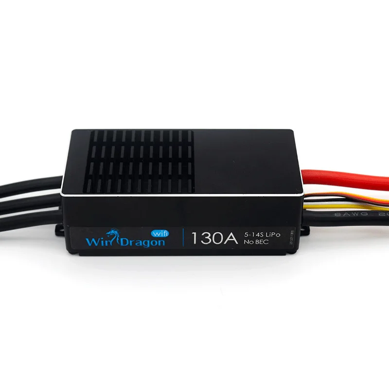 Flycolor WinDragon 5-14S Lipo 200A 130A ESC Pengatur Kecepatan Baterai Plastik untuk Pesawat RC Sayap Tetap Helikopter Hobi