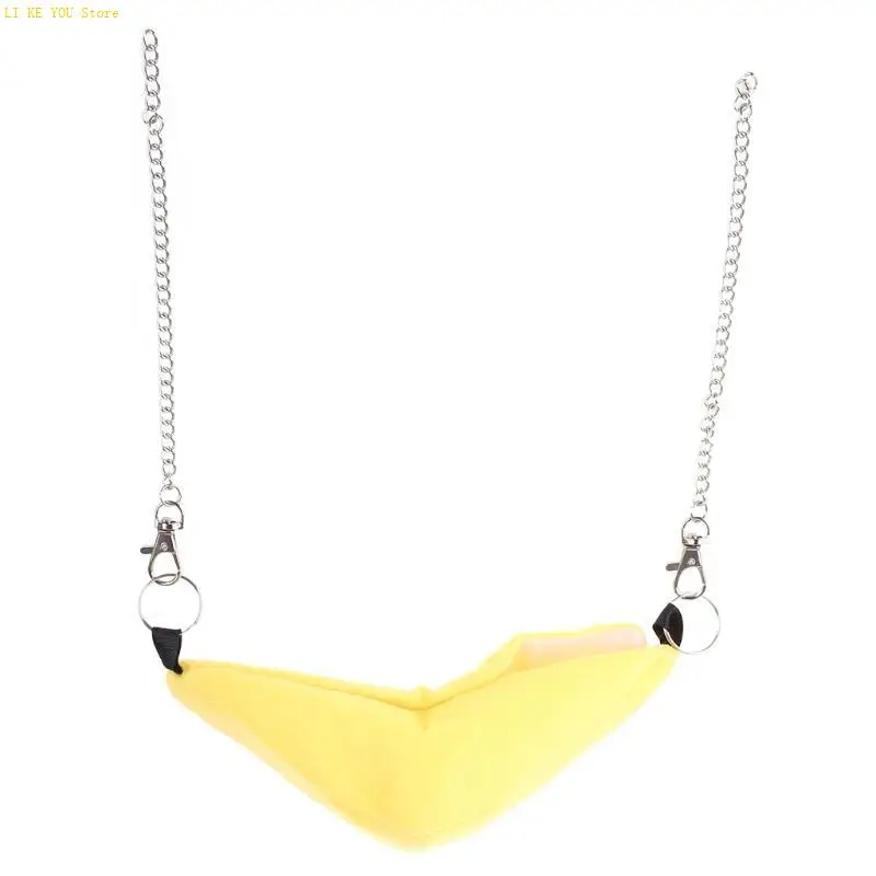 W3JE Banana Bed Warm Hideout for Hamster Hanging Hammock for Small Animals Ferret Swing for Pet Playing Sleeping Hiding view 4