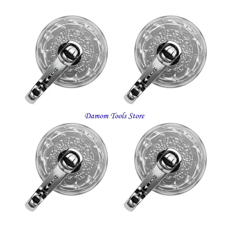 57BE 4pcs Vintage  Ripples Suction Cup Hangers Multifunction Solution Kitchen Suction Organizers for Hanging Items In Bathrooms