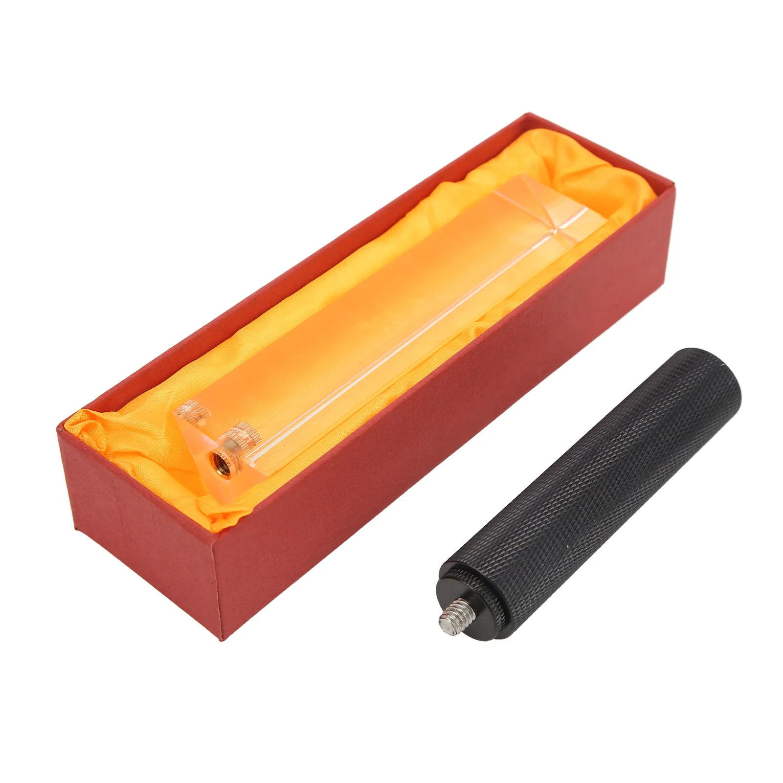 Optical Glass Triangular Prism Triangular Prism 1/4 Inch Educational Tool Easy To Install with  Grip for Wedding for Tripod