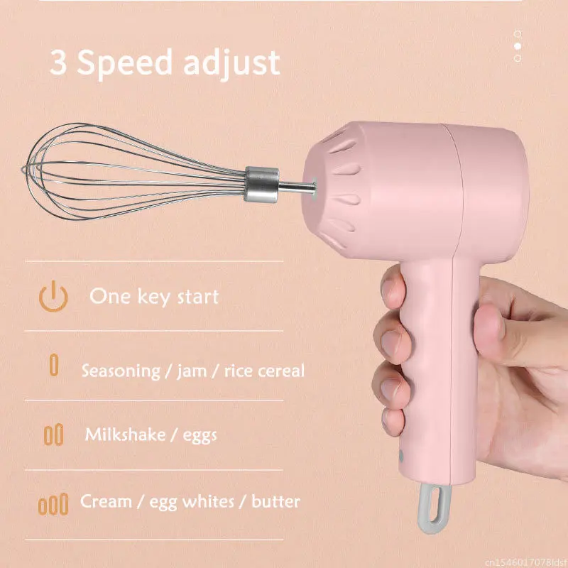 Youpin Portable Hand Mixer Electric Wireless Food Blender 3 Speed Milk Frother Cake Egg Beater Cream Food Baking Garlic Kitchen