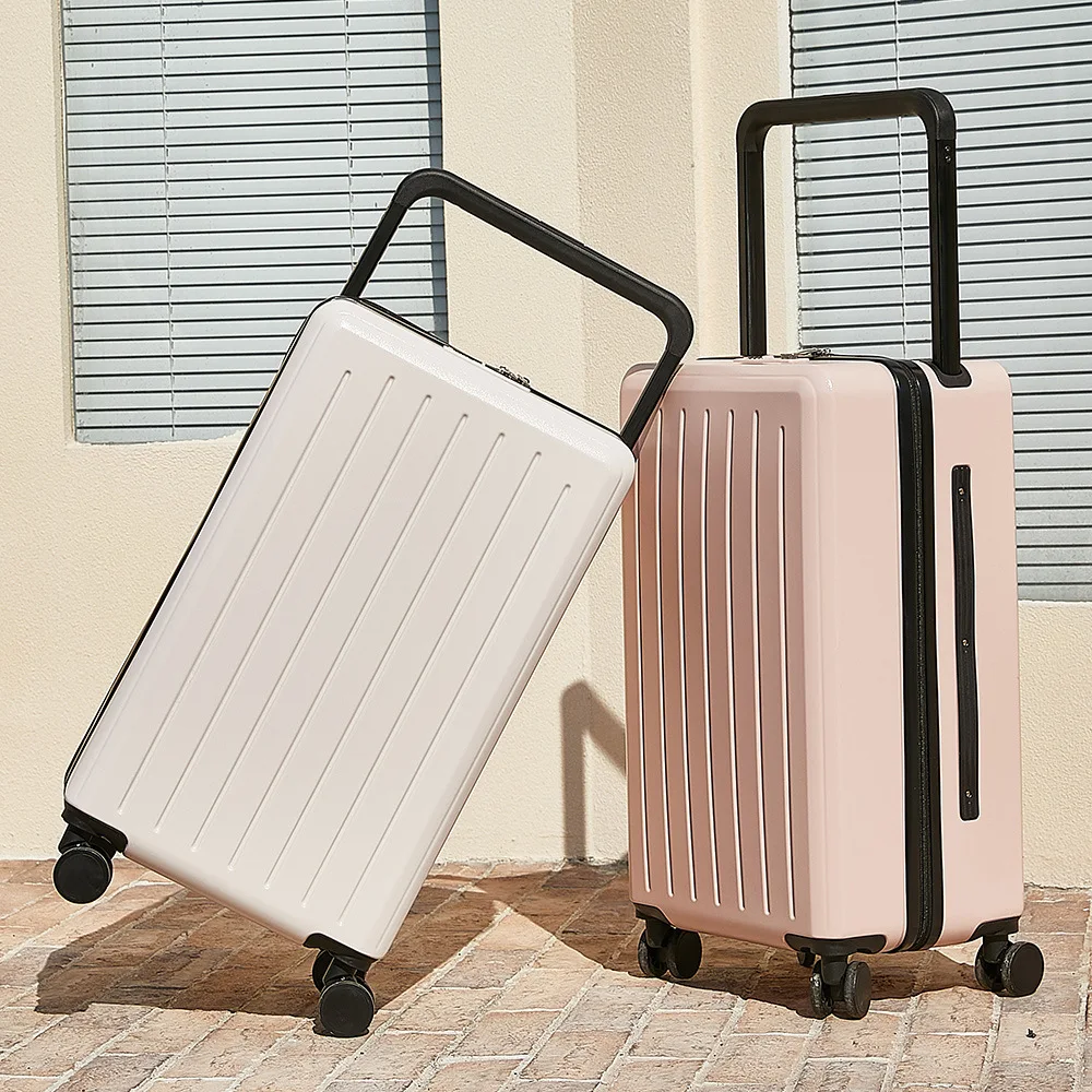 Wide pull rod luggage female 20-inch large-capacity boarding box small clear zipper luggage case 24-inch password suitcase