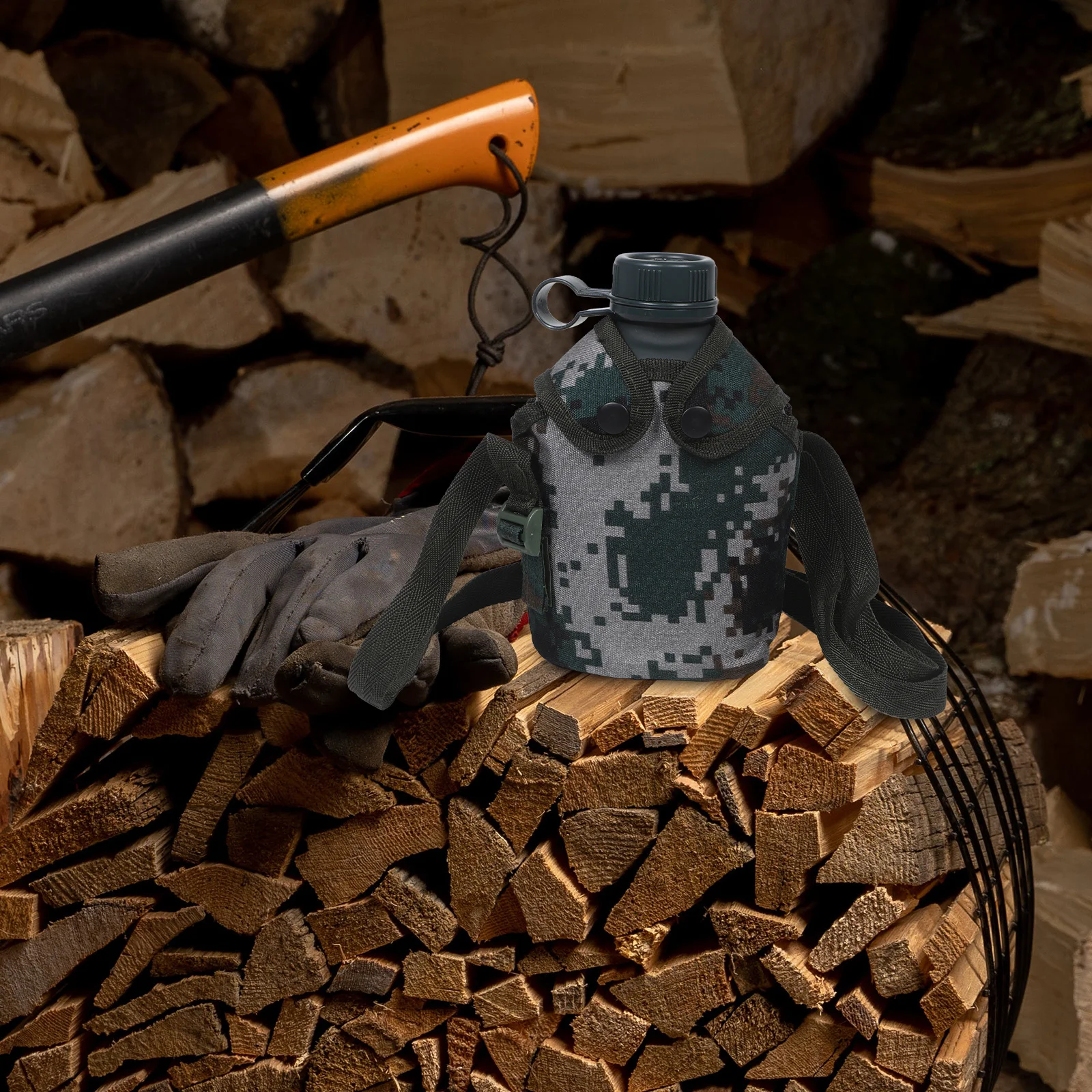 الألومنيوم في الهواء الطلق زجاجة ماء مموهة المحمولة التخييم المشي لمسافات طويلة مقصف خفيفة الوزن دائم الرياضة شرب الحاويات #6