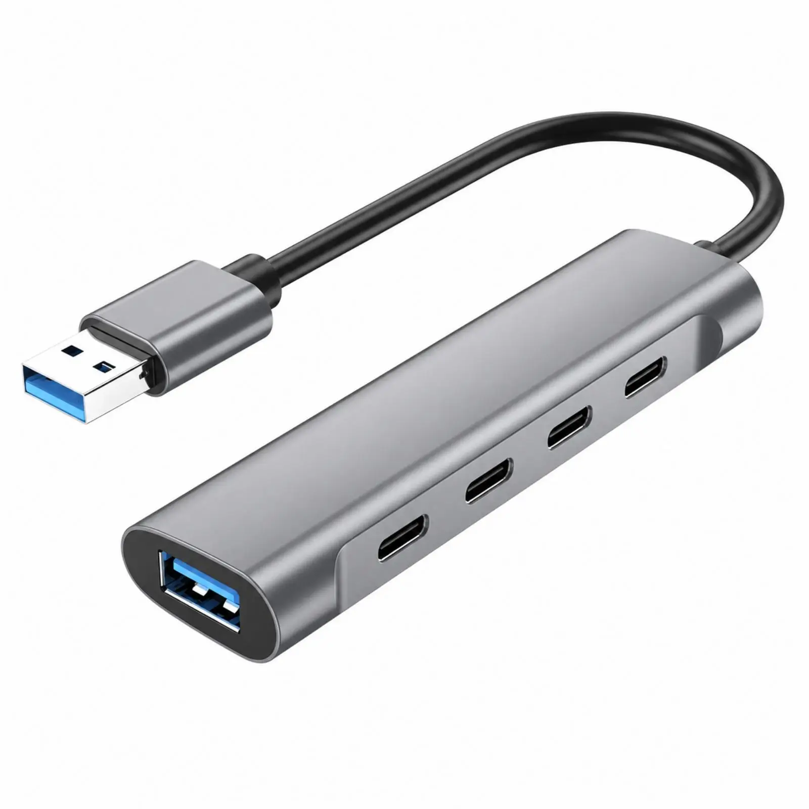 USB 3.0 Hub with USB-Ports 5Gbps Port Expander High-Speed for Home Office, Travel, Everyday Multitasking