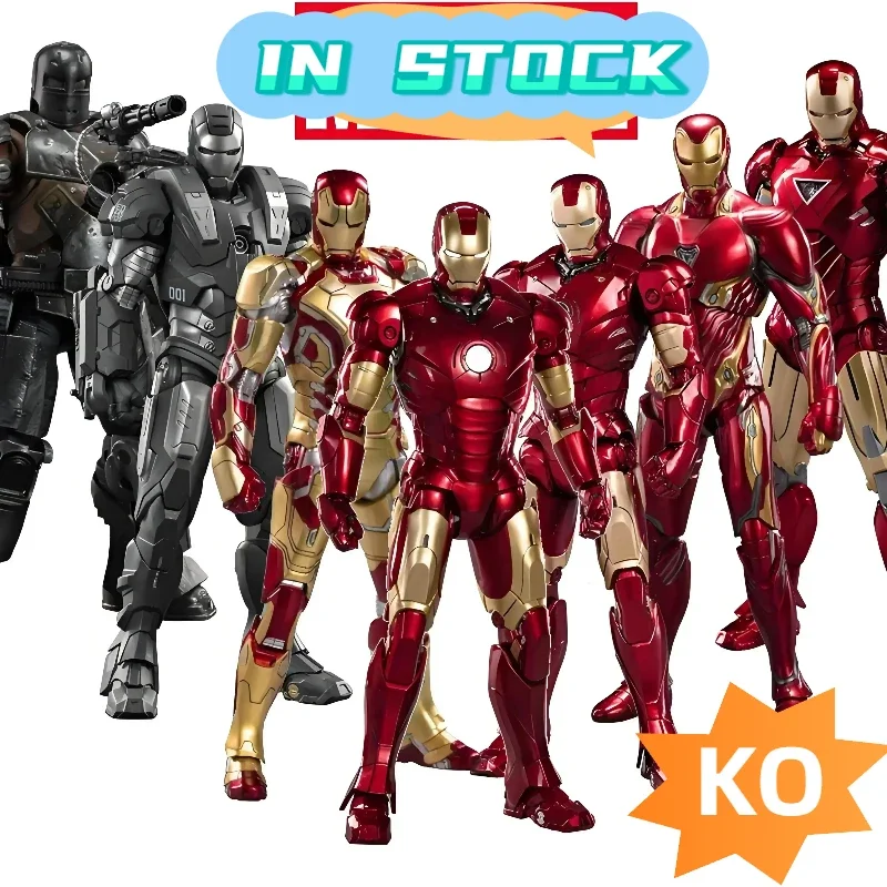 

IN STOCK HOT Original LED FondJoy Iron Man MK3 MK6 MK50 MK43 DIY Toys Action Figure Tony Stark Collection Anime Model Kids Gift