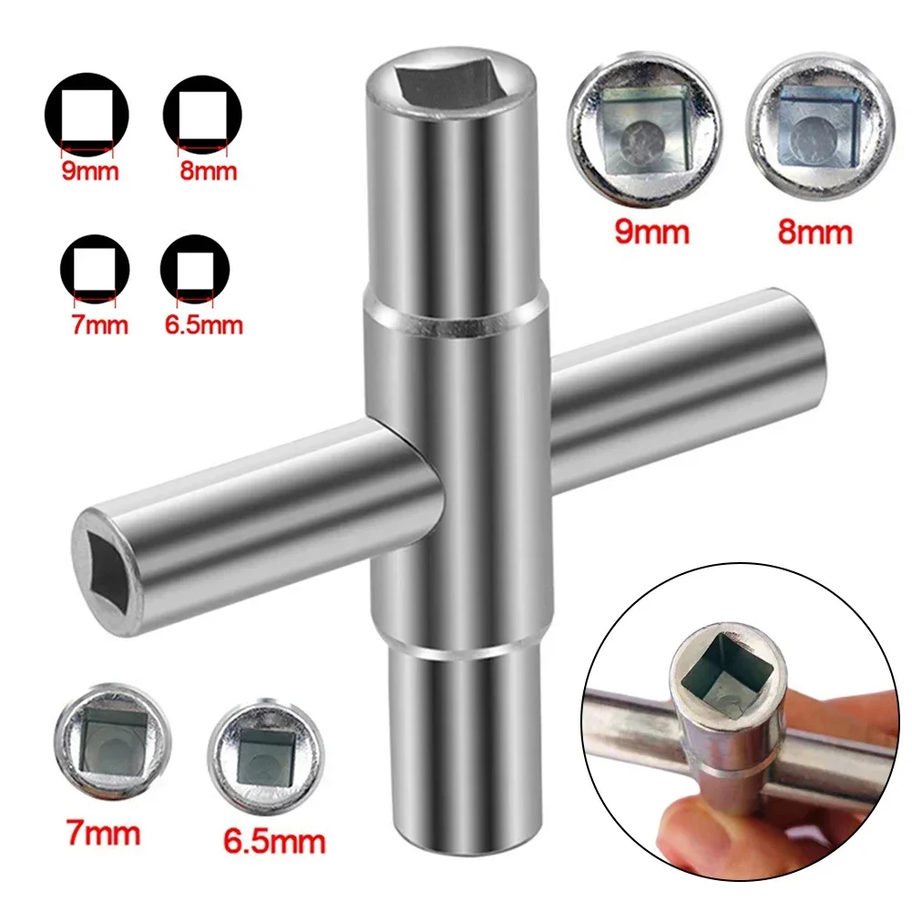 4 IN 1 Universal Faucet Wrench Square Cross Key Wrench Sleeve Socket Multi-Function Key Repair Wrench Bathroom Faucet Wrench