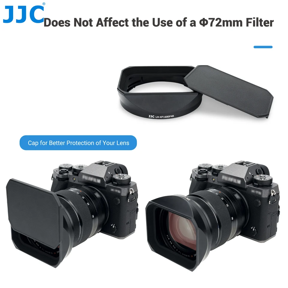 JJC スクエアレンズフード 富士フイルム XF 16-55mm F2.8 R LM WR II