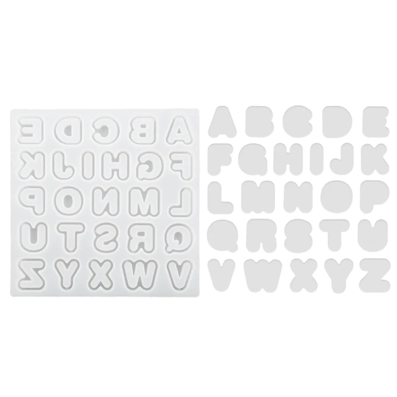 Buchstaben A bis Form Alphabete Shaker Silikon Formen Epoxidharz Form Dropship