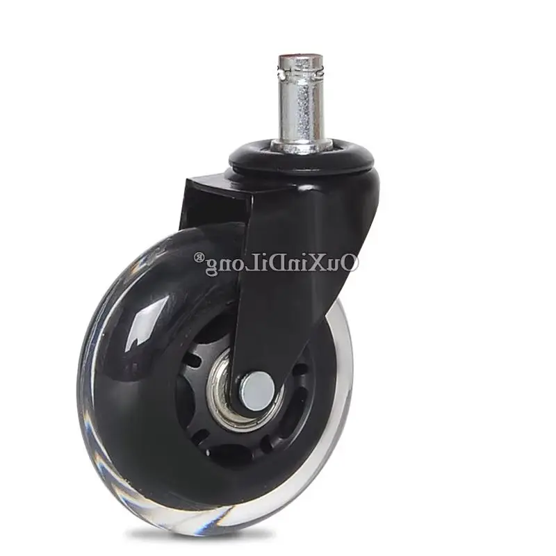 HOT 5PCS 3'' Heavy Duty Universal Swivel Wheels Furniture Castors PU Mute Office Computer Chair Casters Max Loading 200KG