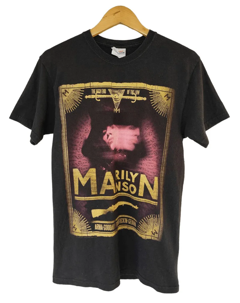 Vintage Marilyn Manson Band Black T Shirt Size S 5Xl Kh4396