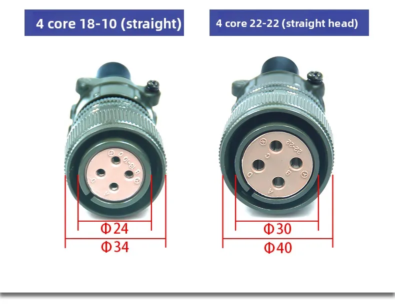 adequado-para-fanuc-servo-motor-aviacao-plug-mitsubishi-panasonic-fio-de-alimentacao-do-motor-4-nucleos-18-10s-com-freio-22s