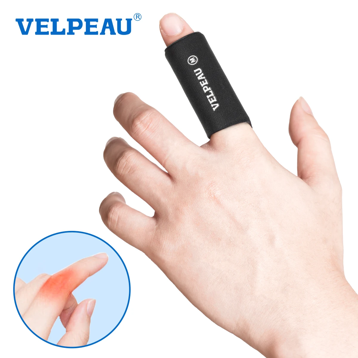 VELPEAU Trigger Finger Splint, Finger Corrector for Joint Injury Arthritis and Pain Relief, Elastic Compression Support