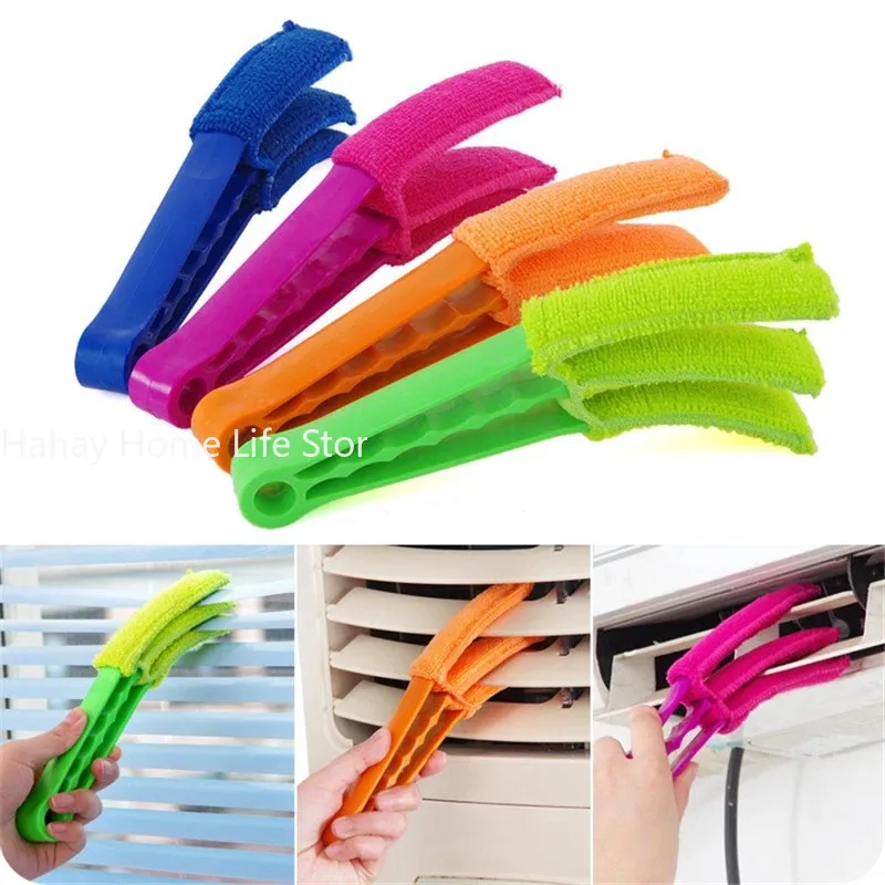 1Pcs Microfiber Car Auto Air Conditioner Vent Outlet Cleaning Brush Home Window Shade Shutter Blind Louver Cleaner Duster