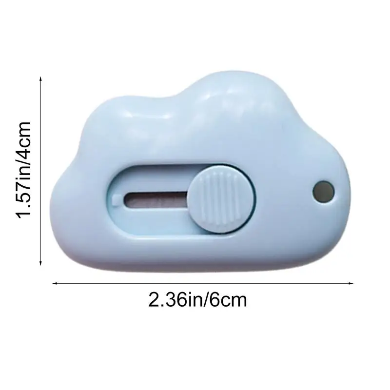 Mini cuchillo de utilidad en forma de nube, cortador de caja, abridor de letras retráctil, abridor de cartón portátil, lindo