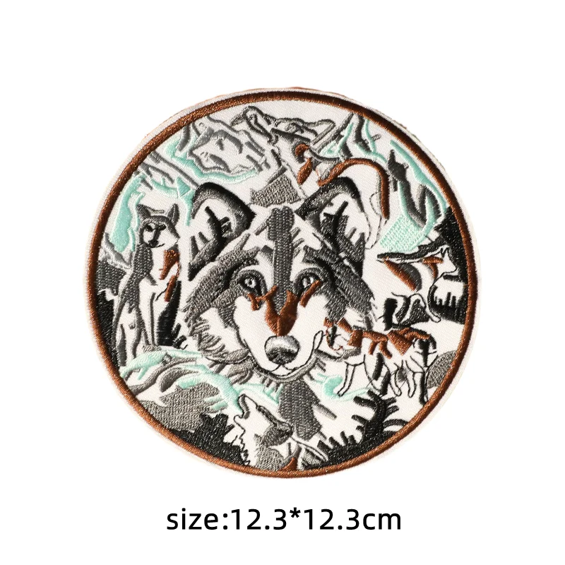 Wolf Patches for Clothing Iron-on Badges Dog Applique Decorative Tranfer Sticker For Cloth Ironing Patch On Clothes Stickers