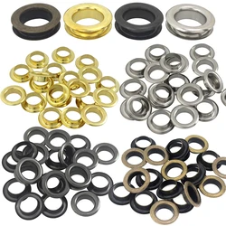 100set 10mm ottone doppio berretto occhiello con rondella in pelle Craft Repair Grommet Round Eye Rings per scarpe borsa abbigliamento cintura cappello