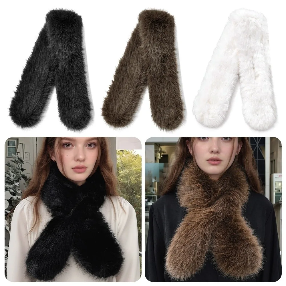 

Уютный роскошный шарф из искусственного кроличьего меха, однотонный мягкий зимний шарф, теплый шейный платок для женщин
