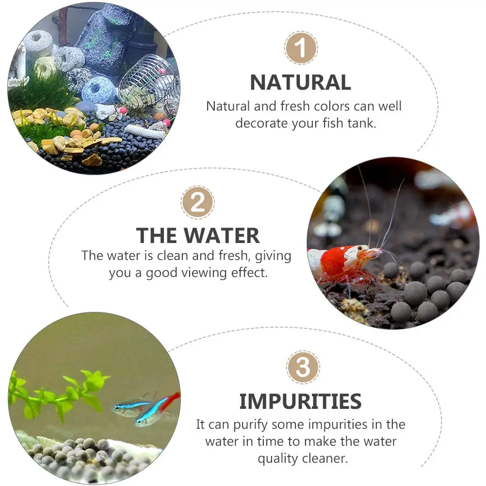 

40 PCS Fish Tank Ceramic Ball Decorations Purifying Water Far Aquarium Decorative Pottery Landscape