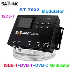 SATLINK ST-7632 DVB-T ISDB-T DVB-C Modulateur Brésil 1 Route MPEG2 MPEG4 ST7632 Modulateur Récepteur Source De Signal