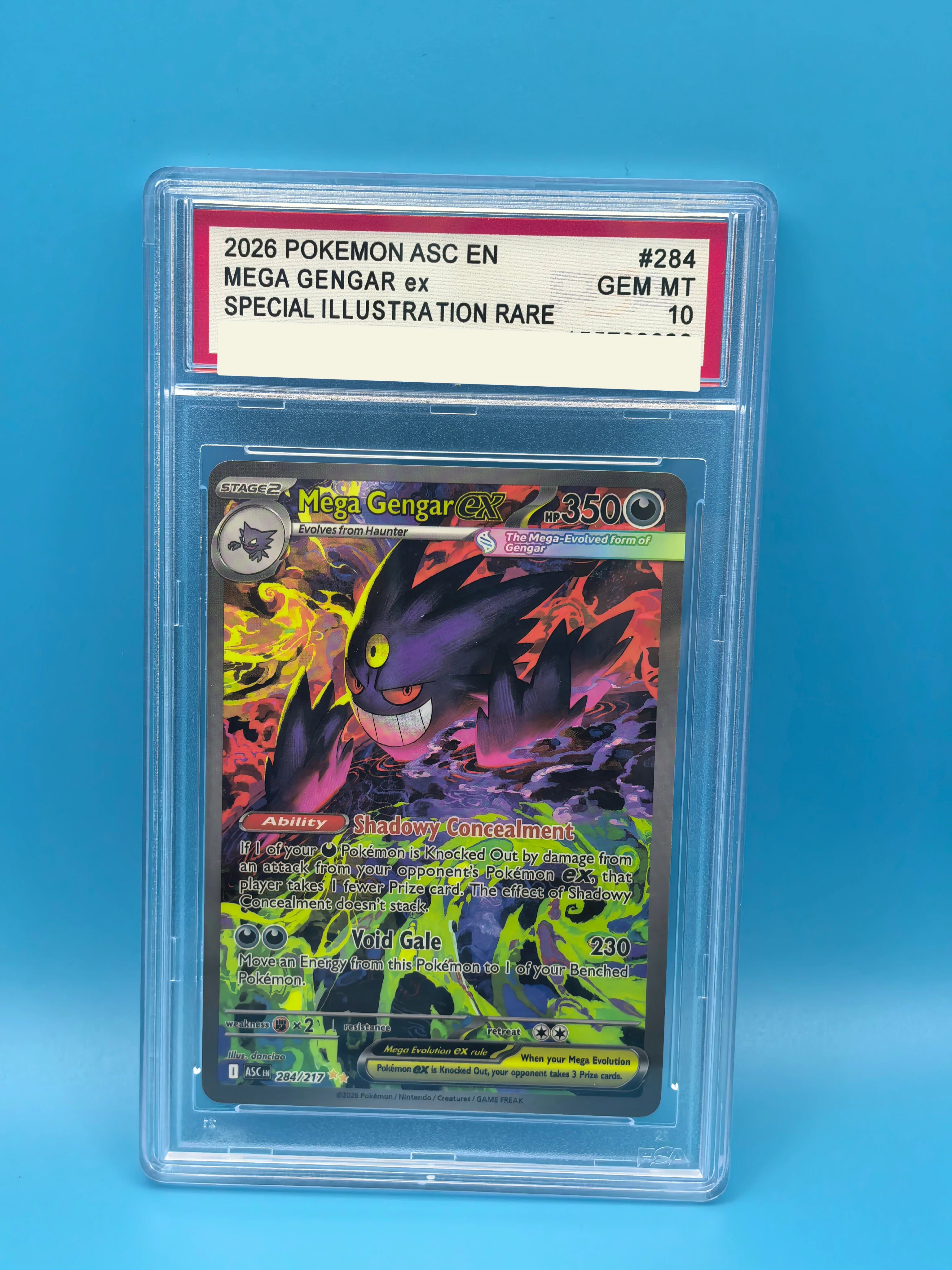 2026 284 SIR Mega Gengar EX Chase Card - Ascended Heroes Full Art Darkness Danciao Display Collection Gift
