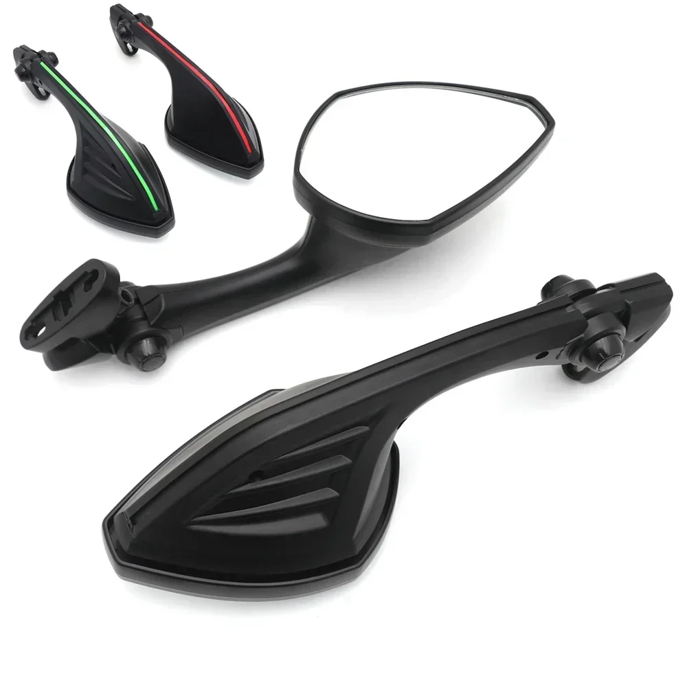 W/ Colorful Stickers Mirrors Racing Rearview For 2003-2021 Honda CBR600/Suzuki GSXR750 1300 Ninja FZ1 view 3