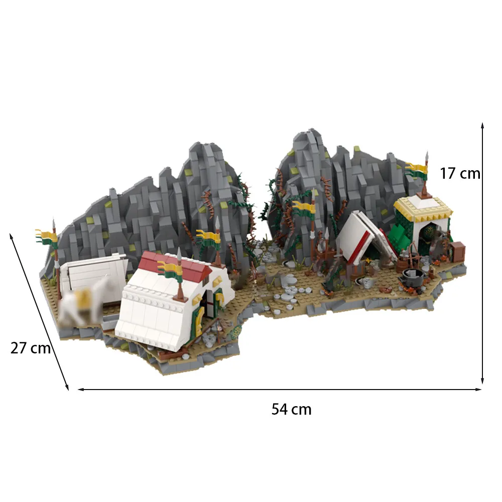 

MOC-78364 House / Refuge Hidden in the White Mountains with Tent 1724 Parts
