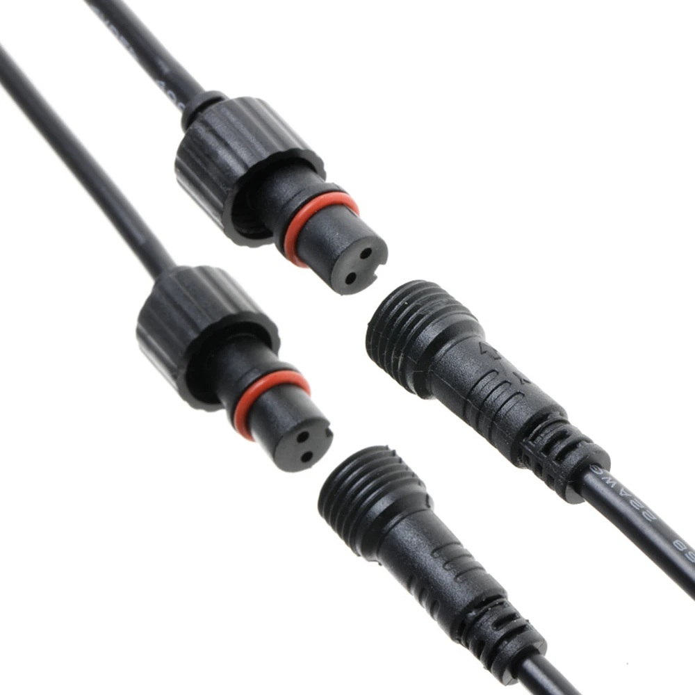 2 Way LED Splitter IP67 Waterproof 2 Pin Connector Cable DC 5V 12V Y Shape Male Female Extension Diversion Cable For Strip Light