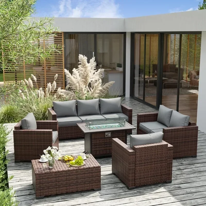 

Long - lasting Furniture Set with Fire Pit Table Rustic