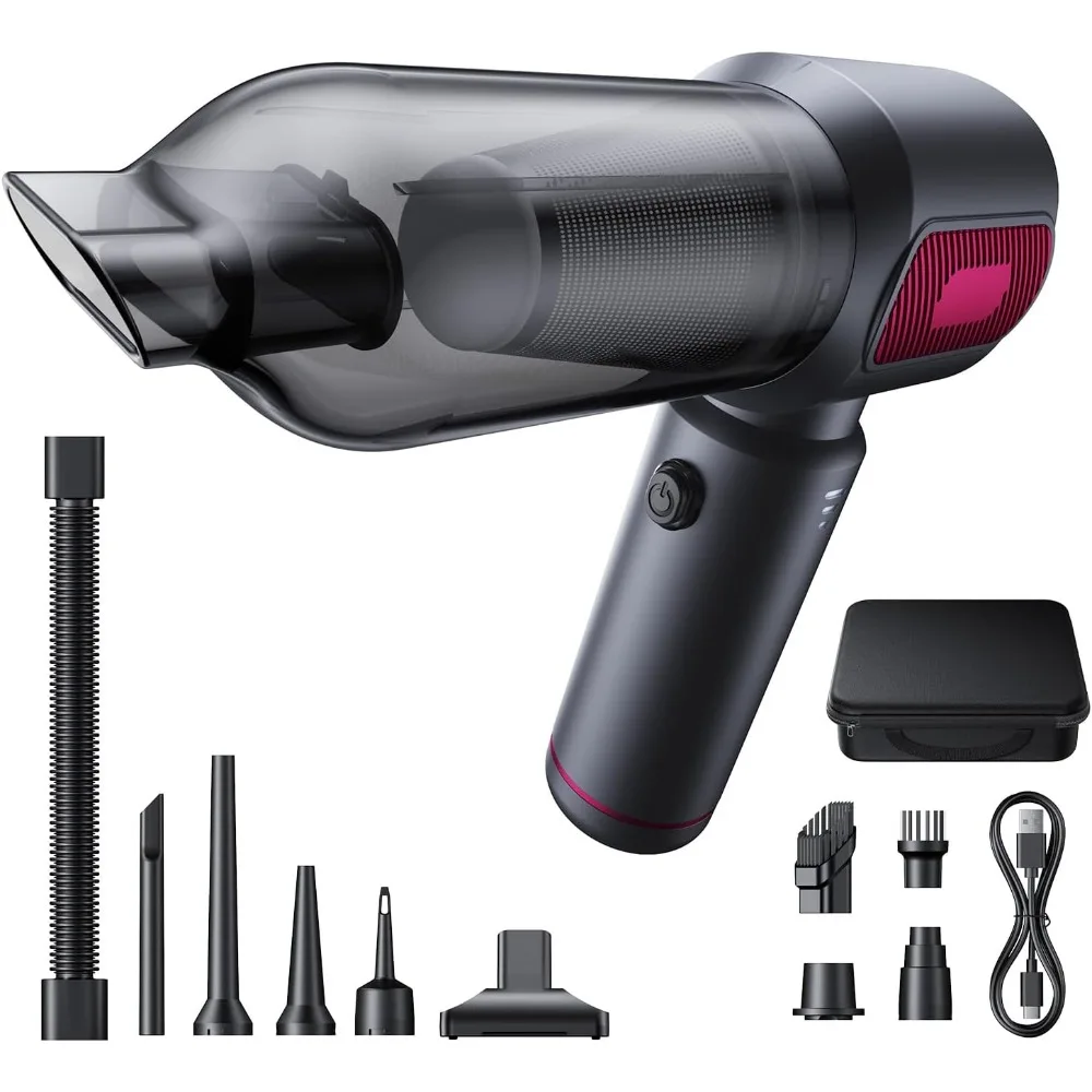 

REWONDER Car Vacuum Portable Cordless, 22000Pa Handheld Vacuum Cleaner with Brushless Motor, Mini Portable Vacuum 3×2600mAh Batt