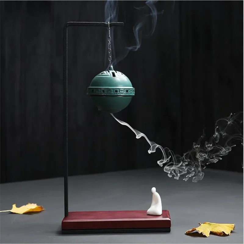 Zen Backflow Incense Burner Creative Home Office Decor Aromatherapy Holder Simple Chinese Style Hanging Ornament for