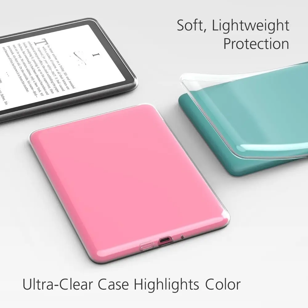Capa transparente de ereader de 7 polegadas TPU capa traseira para Kindle Paperwhite 12a geração/Colorsoft Signature Edition (versão 24)