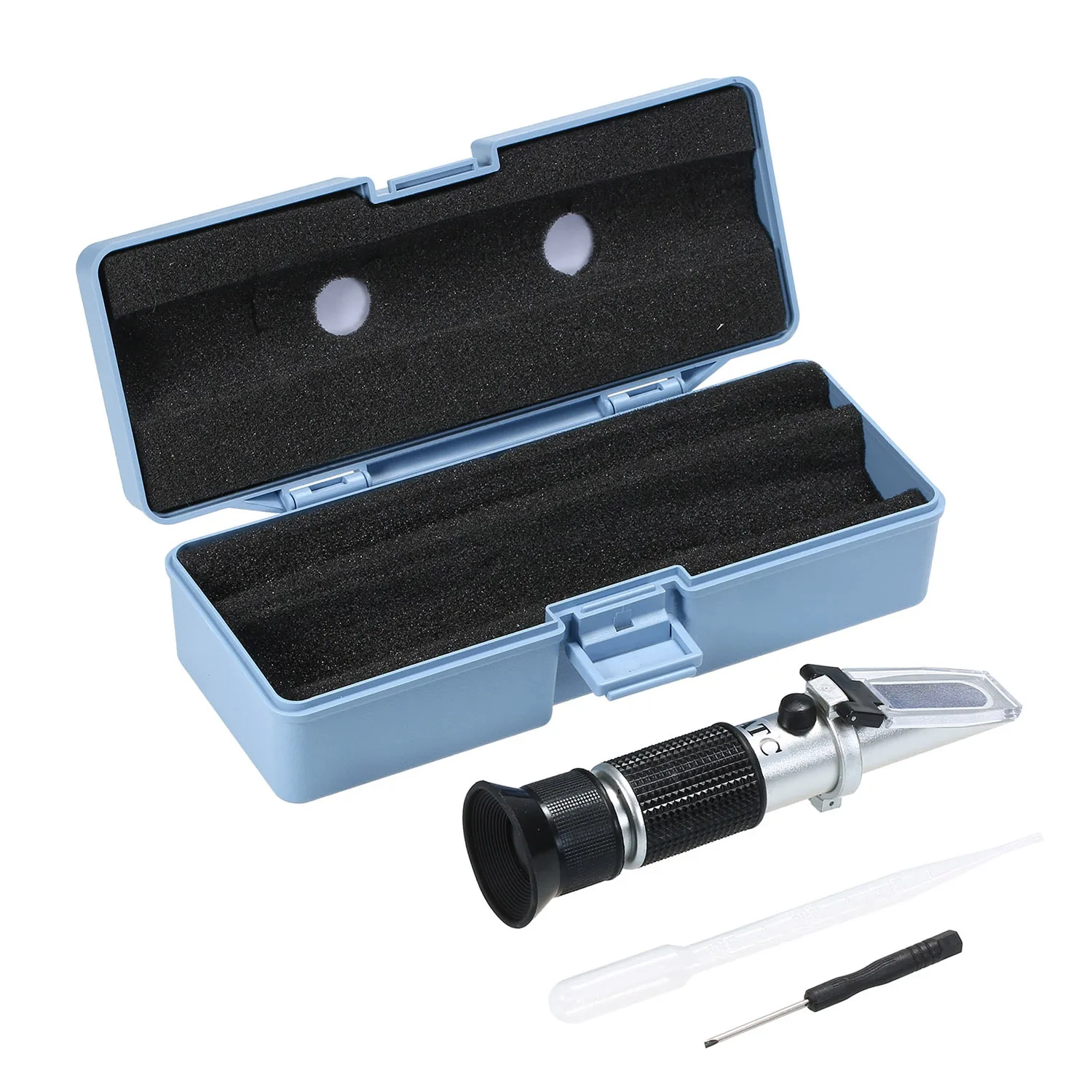 Handheld Antifreeze Refractometer Coolant Tester for Checking Freezing Point Concentration of Ethylene Glycol Battery Condition