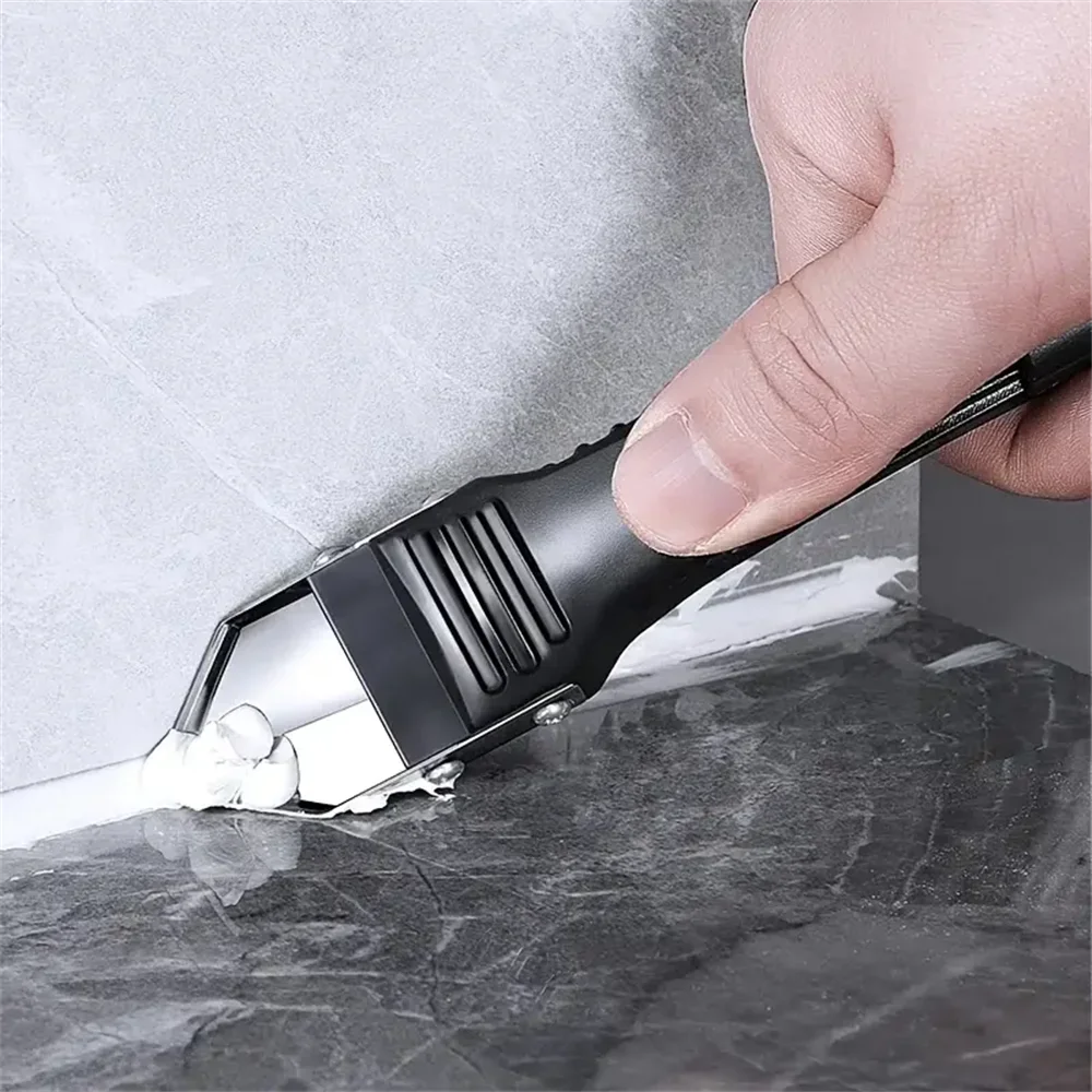 Kit d'outils pour enlever le calfeutrage 5 en 1, outil de retrait du coulis, outil de finition de mastic, grattoir d'angle de colle pour les rénovations de fenêtres et d'évier