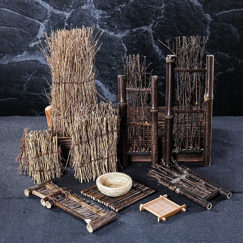 Japanese barbecue dishes Decorated Seafood Platter Decorative ornaments Sushi sashimi platter Decorative flowers and plants -C