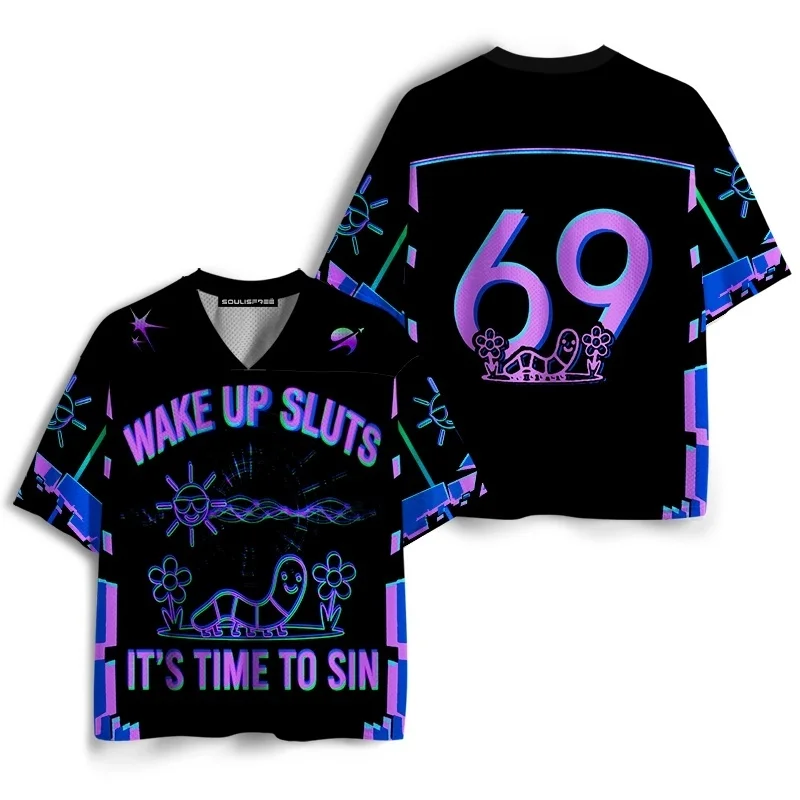 Hot Selling Trendy Men's T-shirt Fashion V-neck 3D Quick Drying Casual Outdoor Sports Adult and Children's Parent-child T-shirt