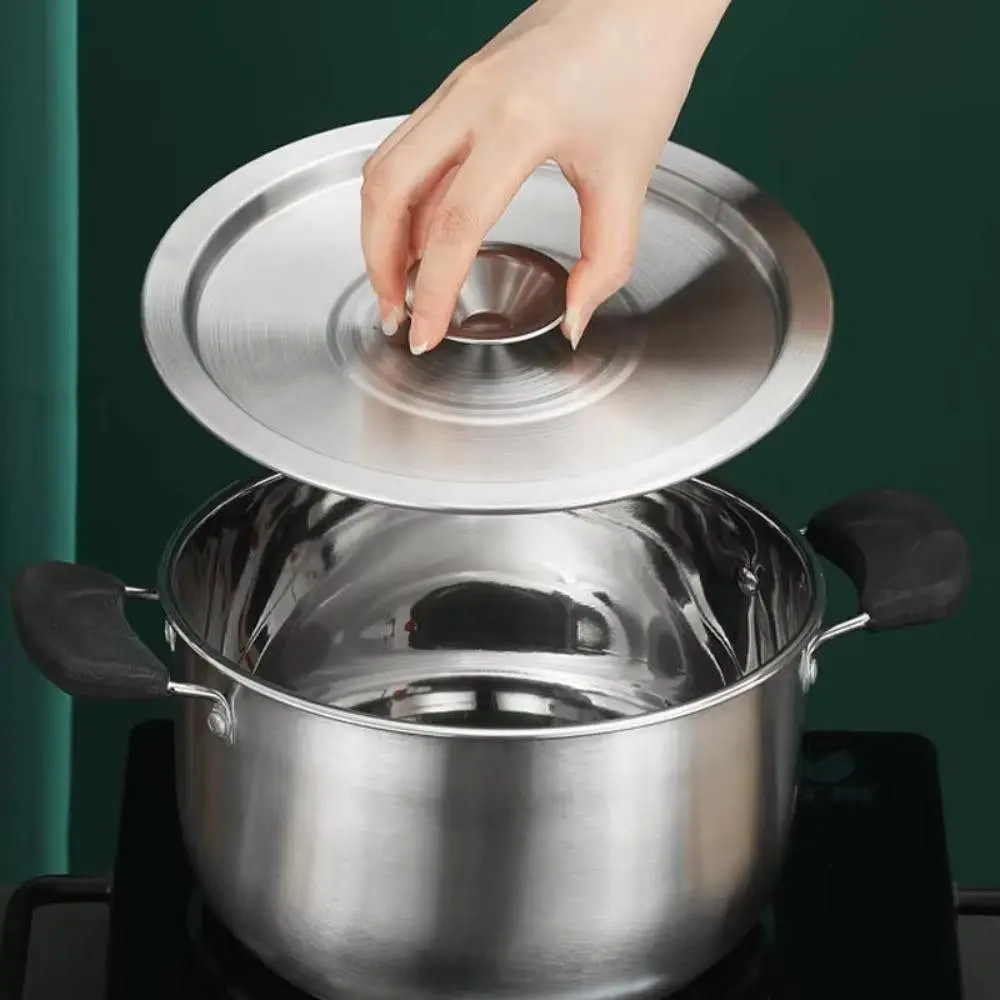 20-40cm Stainless Steel Pot Lids Universal Cookware Lid Reusable Frying Pan Metal Lid Bowl Cover Restaurant Kitchenware