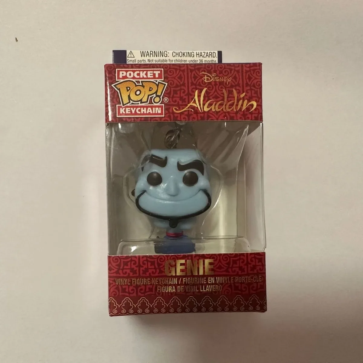FUNKO POP llavero de bolsillo dibujos animados Disney Genie Abu Aladdin vinilo colección de figuras de acción modelo juguetes para regalo