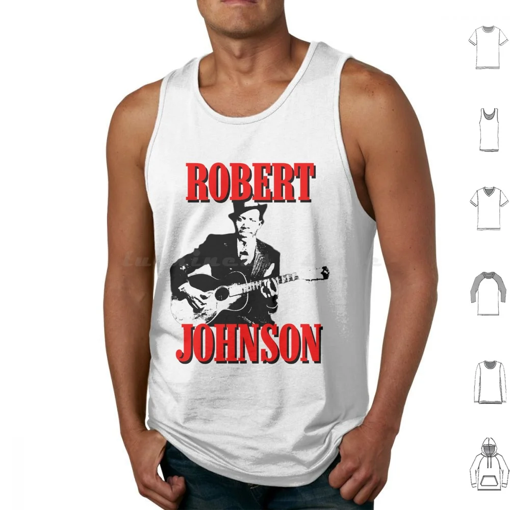 Robert Johnson Tank Tops Vest Sleeveless Robert Johnson King Blues Crossroads Delta Classic Vintage Retro America American