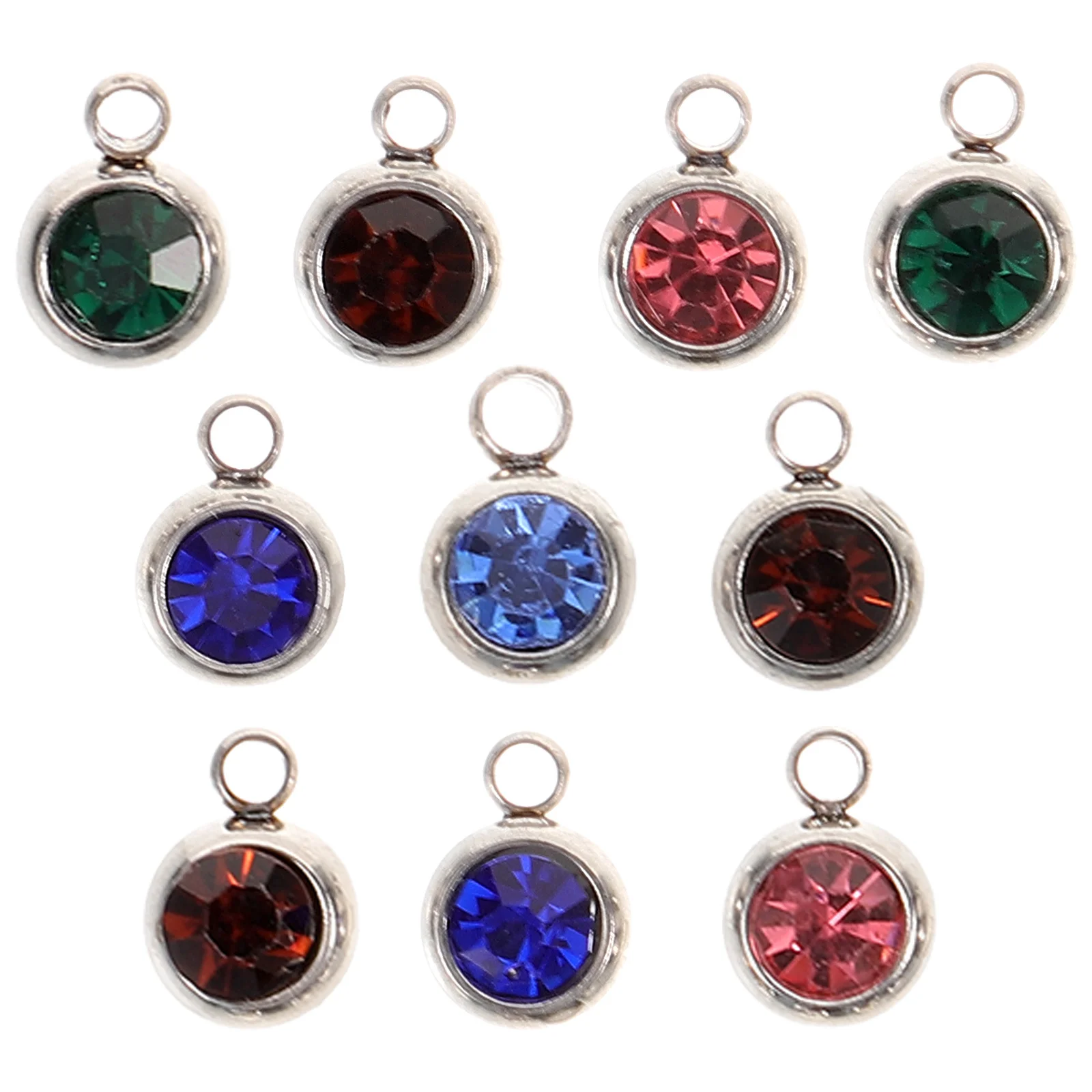 

10Pcs Colorful Rhinestone Earrings Charms Creative Jewelry Making Pendant Decor DIY Accessories for Necklace Bracelet Keychain