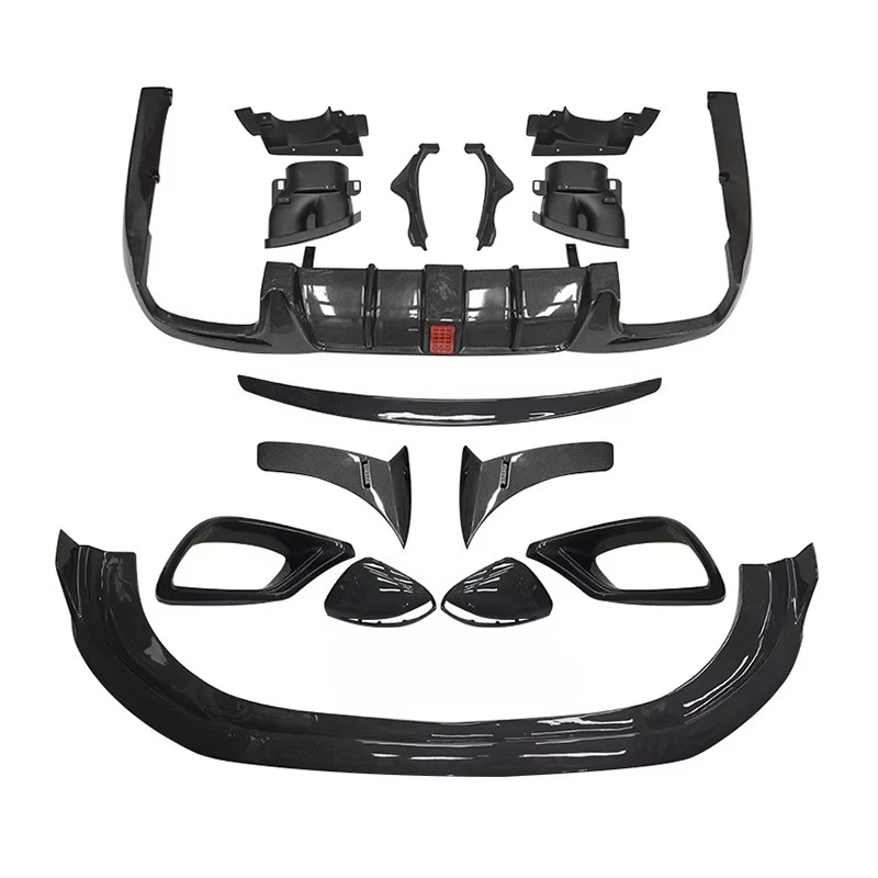 

S-Class W222 S63 S65 Body Kit 18 + Type B Carbon Fiber Front Lip Vent Diffuser Spoiler Fenders